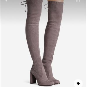 Stuart Weitzman Taupe suede over the knee boots size US 10